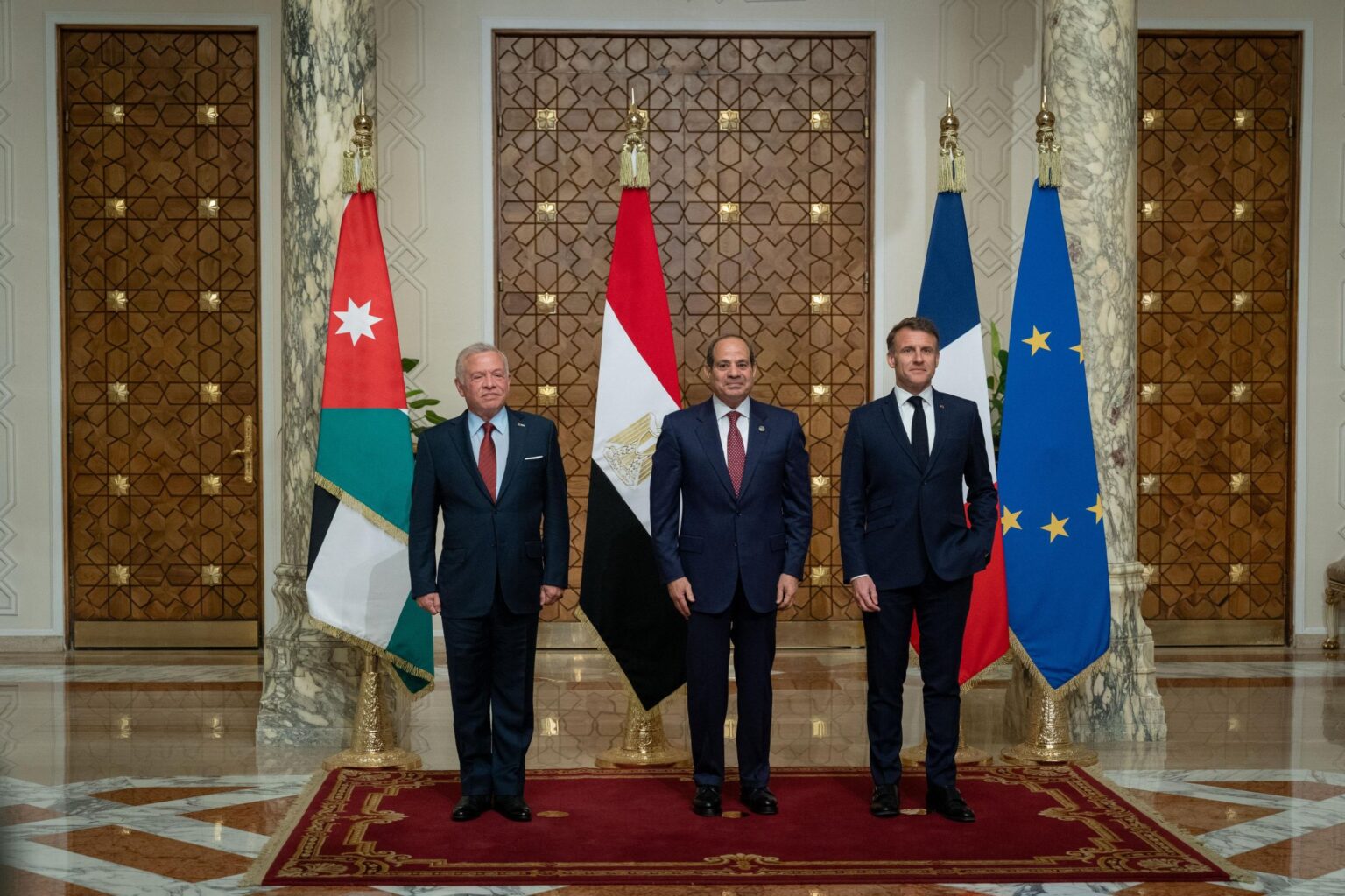 بيان أردني مصري فرنسي مشترك في ختام القمة الثلاثية في القاهرة