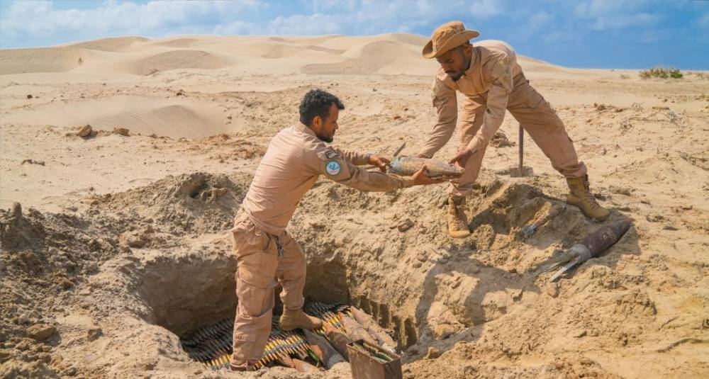 «مسام» يتلف 4146 قذيفة وألغاماً من مخلفات الحرب باليمن