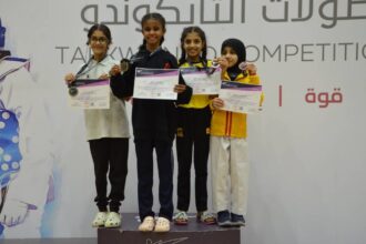 سيدات النصر والرياض يحصدن ذهب التايكوندو