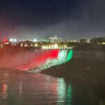 شلالات نياجرا تتزين بألوان العلم الأردني احتفالاً بعيد الاستقلال الـ79
