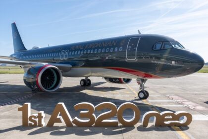 وصول أول طائرة ‘إيرباص A320neo’ للملكية الأردنية إلى العقبة