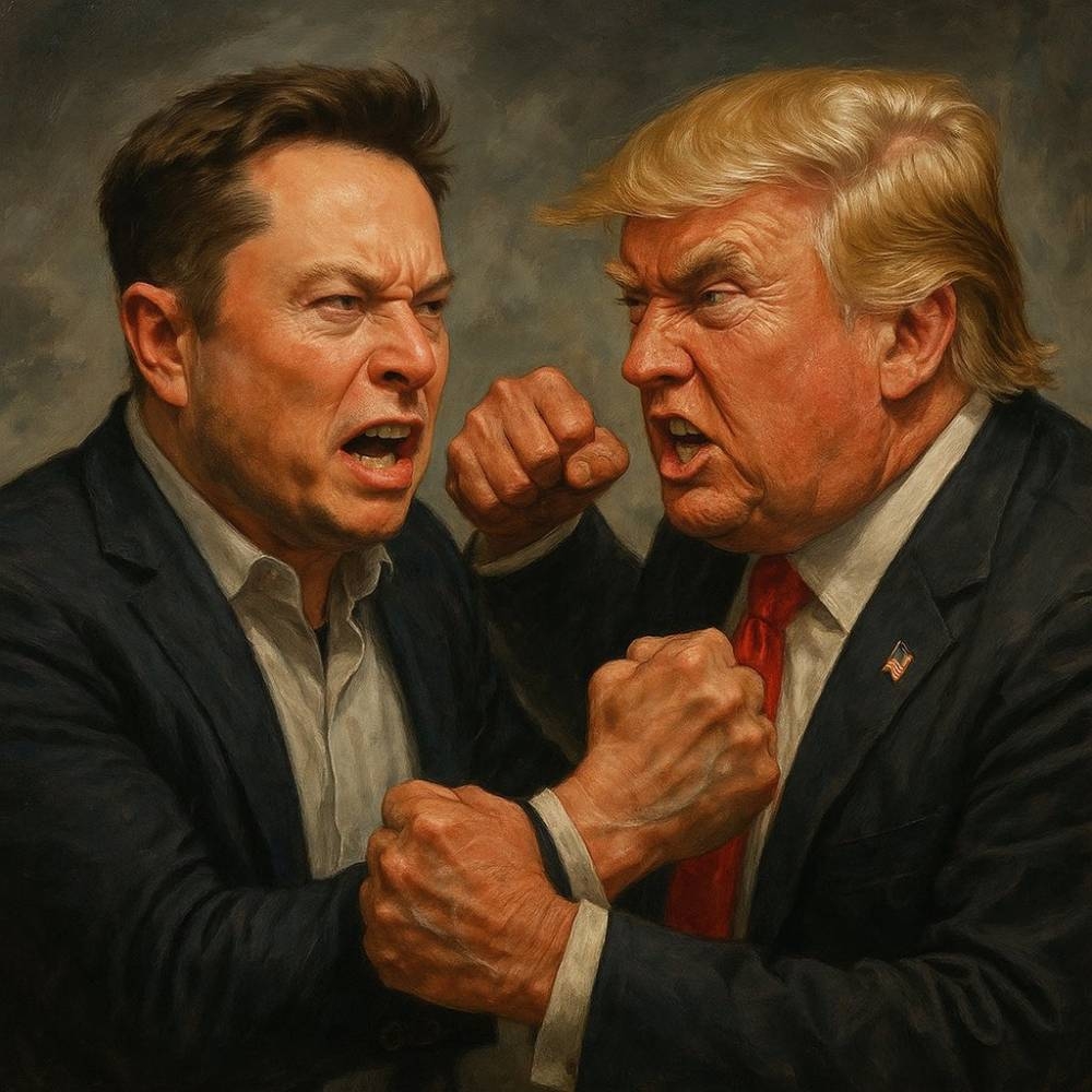 مصارع يدعو لتنظيم نزال بين ترمب وماسك مصارع يدعو لتنظيم نزال بين ترمب وماسك