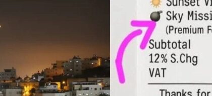 مطعم لبناني يفرض رسوماً على مشاهدة الصواريخ الإيرانية!