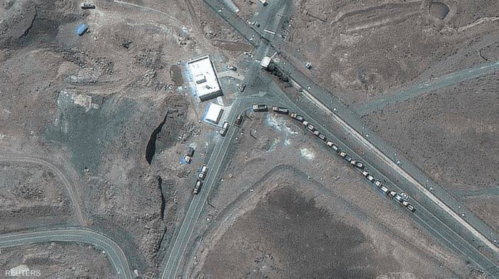 الأقمار الصناعية تظهر 16 شاحنة حول منشأة فوردو الأقمار الصناعية تظهر 16 شاحنة حول منشأة فوردو