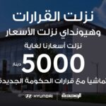 “هيونداي” أول شركة سيارات تستجيب للقرارات الحكومية وتخفيضات تاريخية وصلت ل 5 الاف دينار