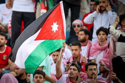 فعاليات احتفالية للاعبي المنتخب فور نهاية مباراة النشامى أمام العراق