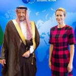 الخريجي يلتقي الممثلة العُليا للاتحاد الأوروبي والممثل الخاص للاتحاد الأوروبي لمنطقة الخليج