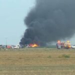 تحطم مقاتلة أمريكية في ولاية «كاليفورنيا» ونجاة قائدها