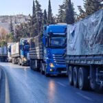 عبور قافلة المساعدات التي تم تسييرها من الأردن إلى غزة اليوم