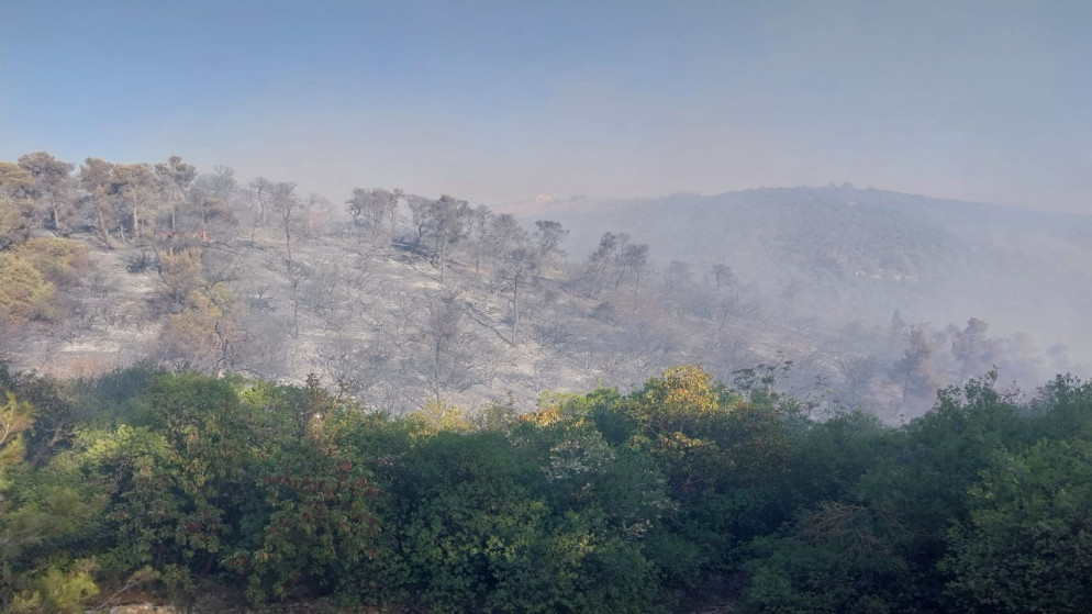 عمليات السيطرة على حريق أحراش جرش مستمرة والجهود تتكامل لإنهاء التبريد بدعم جوي عمليات السيطرة على حريق أحراش جرش مستمرة والجهود تتكامل لإنهاء التبريد بدعم جوي