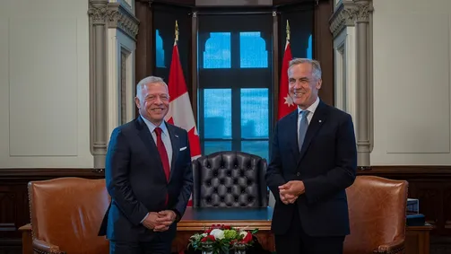 الملك ورئيس الوزراء الكندي يبحثان سبل تطوير الشراكة بين البلدين وأبرز مستجدات المنطقة الملك ورئيس الوزراء الكندي يبحثان سبل تطوير الشراكة بين البلدين وأبرز مستجدات المنطقة