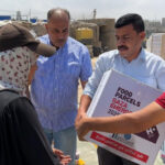 المستشفى الميداني الأردني جنوب غزة 7 يوزع مساعدات غذائية لأهالي القطاع