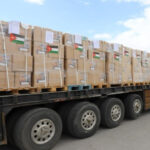 عبور قافلة مساعدات أردنية جديدة تضم 31 شاحنة مواد غذائية إلى غزة