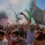 احتجاج فلسطيني يغلق مدريد.. إلغاء ختام «طواف إسبانيا» التاريخي