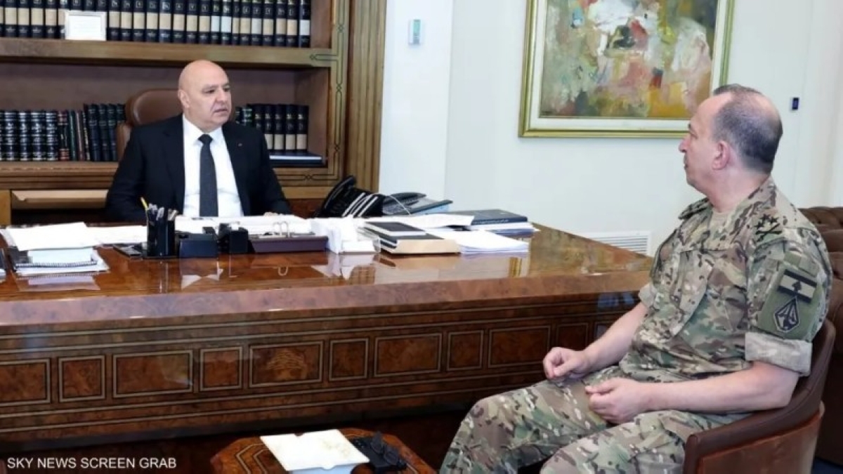 رئيس لبنان يطالب الجيش بالتصدي للتوغل الإسرائيلي رئيس لبنان يطالب الجيش بالتصدي للتوغل الإسرائيلي