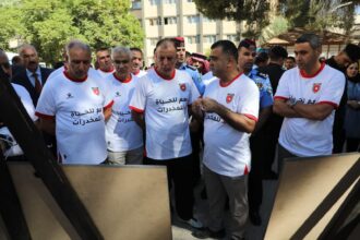 وزير الداخلية ومدير الأمن العام يشهدان اطلاق حملة “ نعم للحياة ….لا للمخدرات” بمباراة ودّية في جامعة اليرموك وزير الداخلية ومدير الأمن العام يشهدان اطلاق حملة “ نعم للحياة ….لا للمخدرات” بمباراة ودّية في جامعة اليرموك
