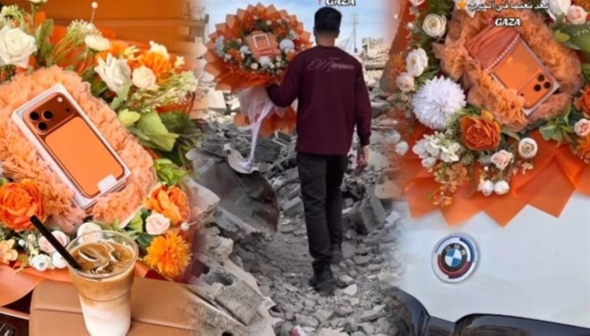 «مكافأة الحرب».. شاب يهدي شقيقته سيارة فاخرة في غزة