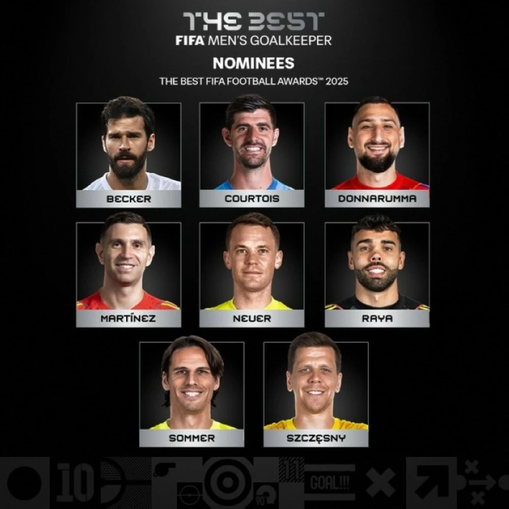«ذا بيست 2025».. بونو خارج قائمة المرشحين لأفضل حارس مرمى! «ذا بيست 2025».. بونو خارج قائمة المرشحين لأفضل حارس مرمى!