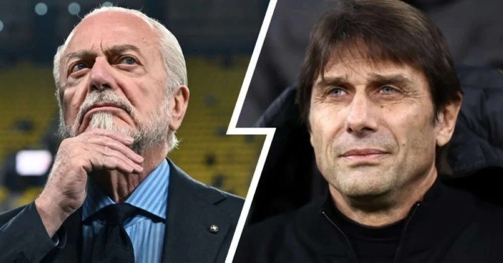 قصة خيالية.. رئيس نابولي ينفي استقالة كونتي