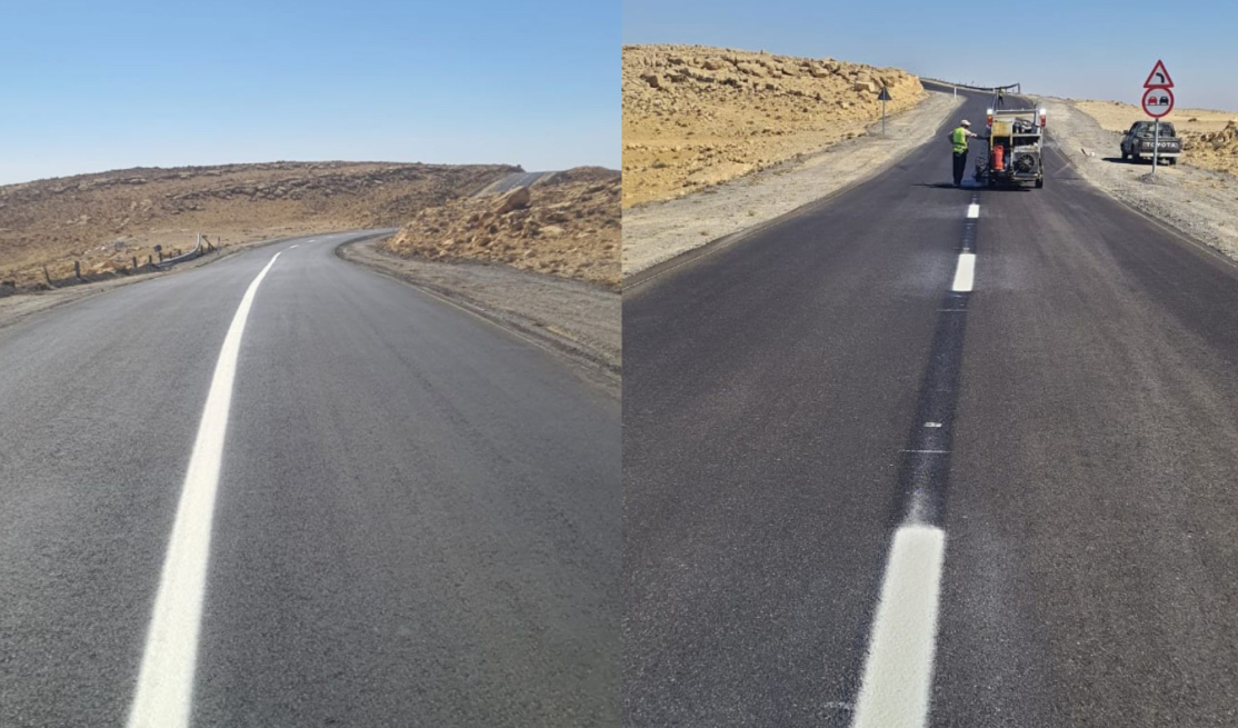 أشغال معان تنتهي من مشروع صيانة طريق الرصيف الملوكي