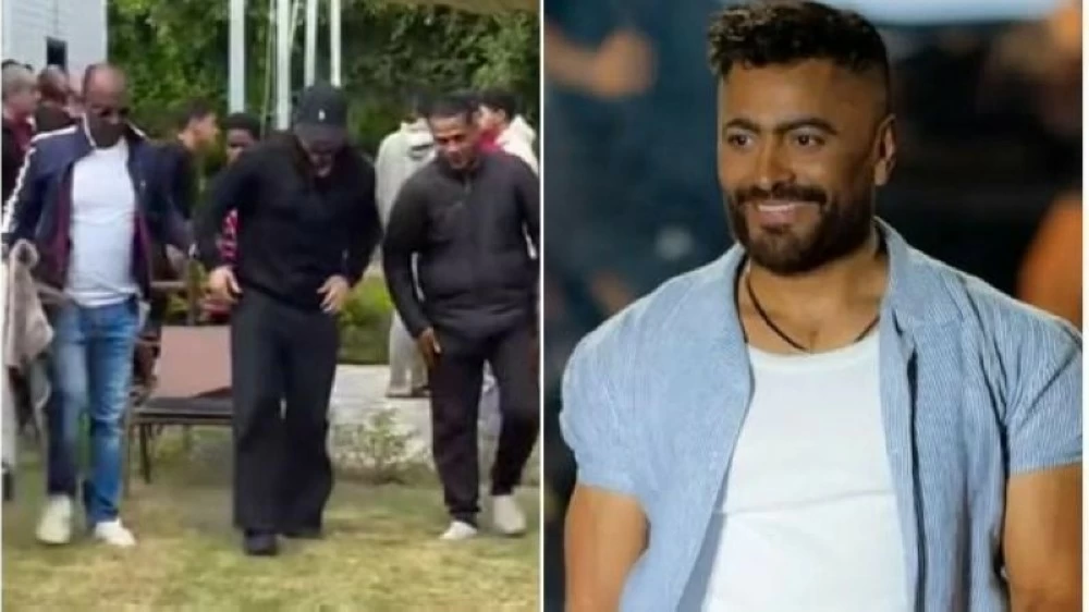 «جالساً على كرسي».. أول ظهور لـ «تامر حسني» بعد أزمته الصحية «جالساً على كرسي».. أول ظهور لـ «تامر حسني» بعد أزمته الصحية