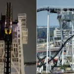 راكبان يعلقان على ارتفاع شاهق لمدة ساعة بعد تعطل لعبة أفعوانية