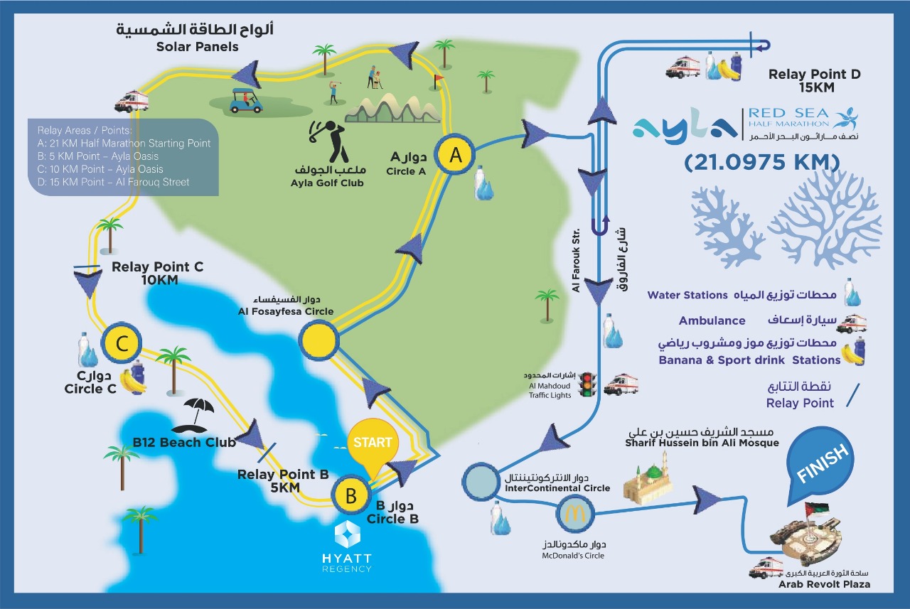 الأمن العام: إغلاق مسار سباق آيلة نصف ماراثون البحر الأحمر الأمن العام: إغلاق مسار سباق آيلة نصف ماراثون البحر الأحمر
