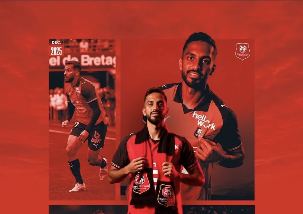 التعمري لاعب الشهر في نادي رين الفرنسي
