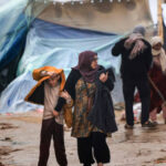 الأونروا: الأمطار تفاقم معاناة النازحين في غزة​ 