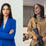 مذيعة إسرائيلية تحمل بندقية «إم-16» داخل استديو تلفزيوني !