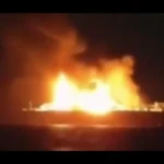 كانت متجهة إلى مصر.. غرق ناقلة غاز روسية بعد حريق هائل في المتوسط