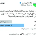 في حادثة احتفالية توني في الديربي المشاركون في «استطلاع عكاظ» يقولون كلمتهم: «االشيخ توني» .. لا يستحق العقوبة