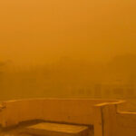 عاصفة رملية تضرب قطاع غزة وتُفاقم مأساة النازحين​ 