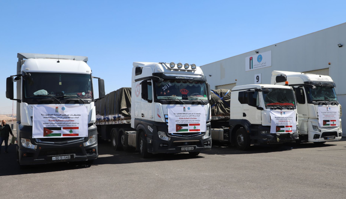 بتوجيه ملكي… الأردن يرسل قافلة مساعدات إلى لبنان الشقيق