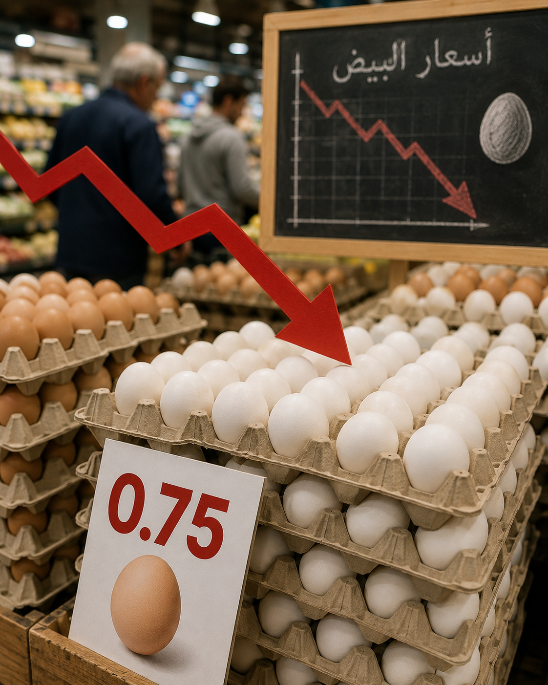 انهيار في أسعار البيض في الأسواق الأردنية.. هل "نظام الطيبات" هو المتهم الأول؟