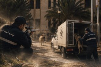 بلدية السلط الكبرى تبدأ حملة لصيد الكلاب الضالة باستخدام البنادق التخديرية ونقلها إلى موقع مخصص في منطقة حمرة الصحن