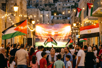 شاشة مجانية في السلط تجمع الأردنيين والمصريين لمتابعة مباراة مصر والأرجنتين