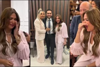 صابرين تبكي في عقد قران نجلها نور.. «فرحة عمري»