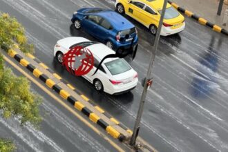 هطول الأمطار في شمال المملكة