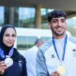 استقبال أبطال الكراتيه بعد تألقهم في آسياد ناغويا