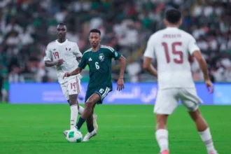 ناصر الدوسري.. يتصدر إحصائيات الأخضر أمام قطر