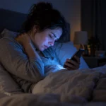 استخدام الهاتف في السرير.. عادة تهدد الرقبة وتزيد خطر الأرق