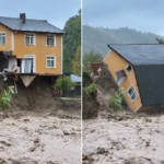 السيول تجرف منزلًا من 3 طوابق أمام السكان بتركيا